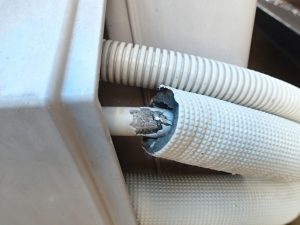 エコキュート　ヒートポンプ配管の水漏れ修理