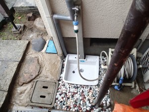 城陽市　水道修理　水漏れ　手洗い