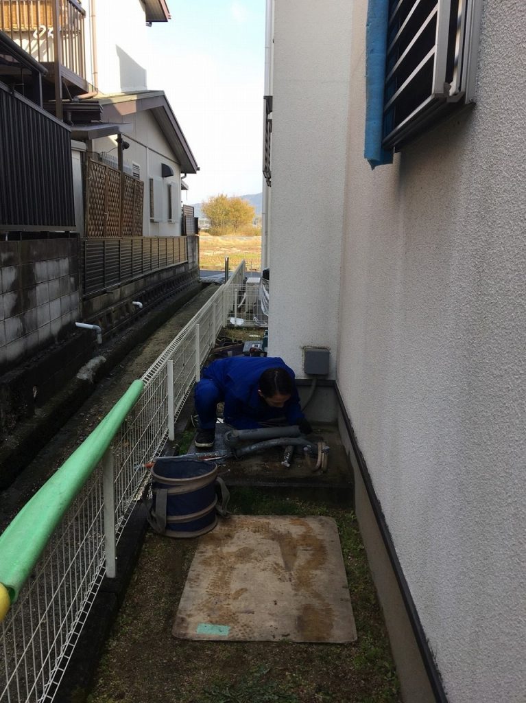 電気温水器を撤去した状態