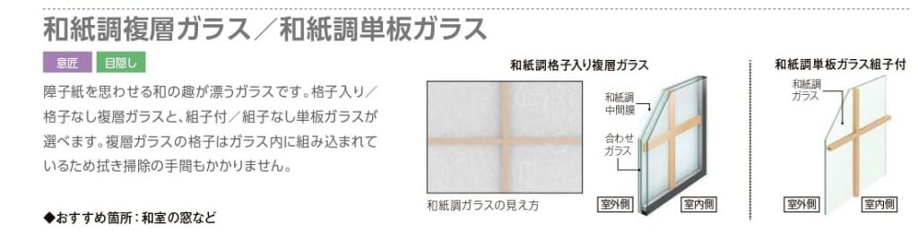 インプラス和紙調ガラス