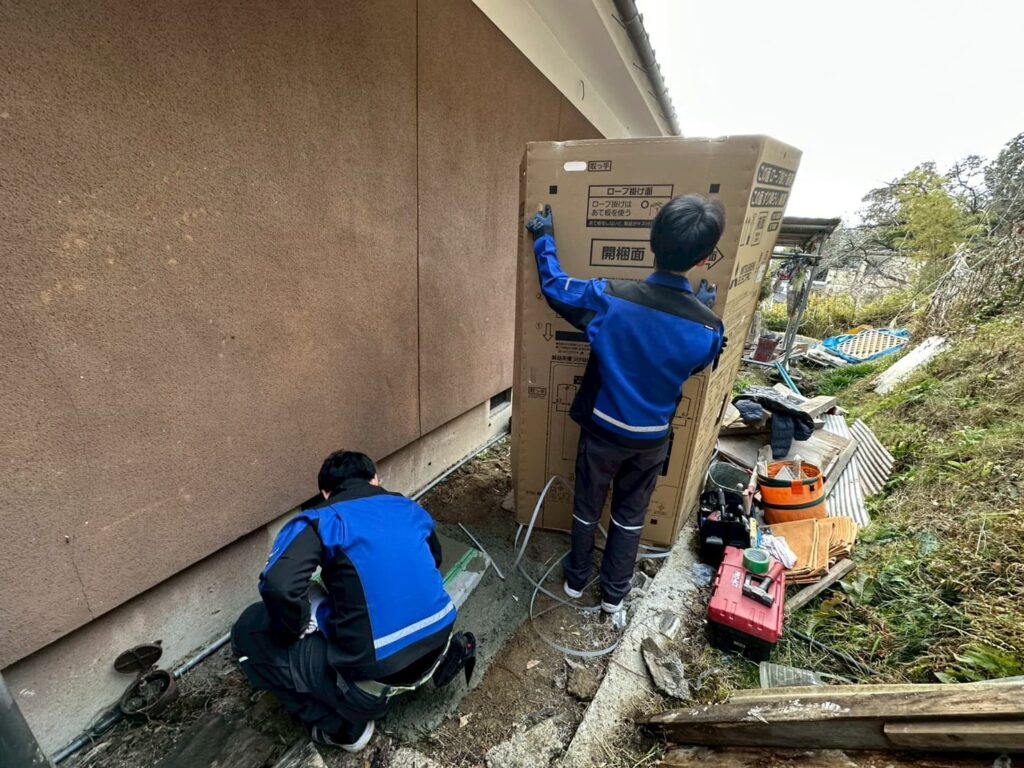 エコキュートの運搬