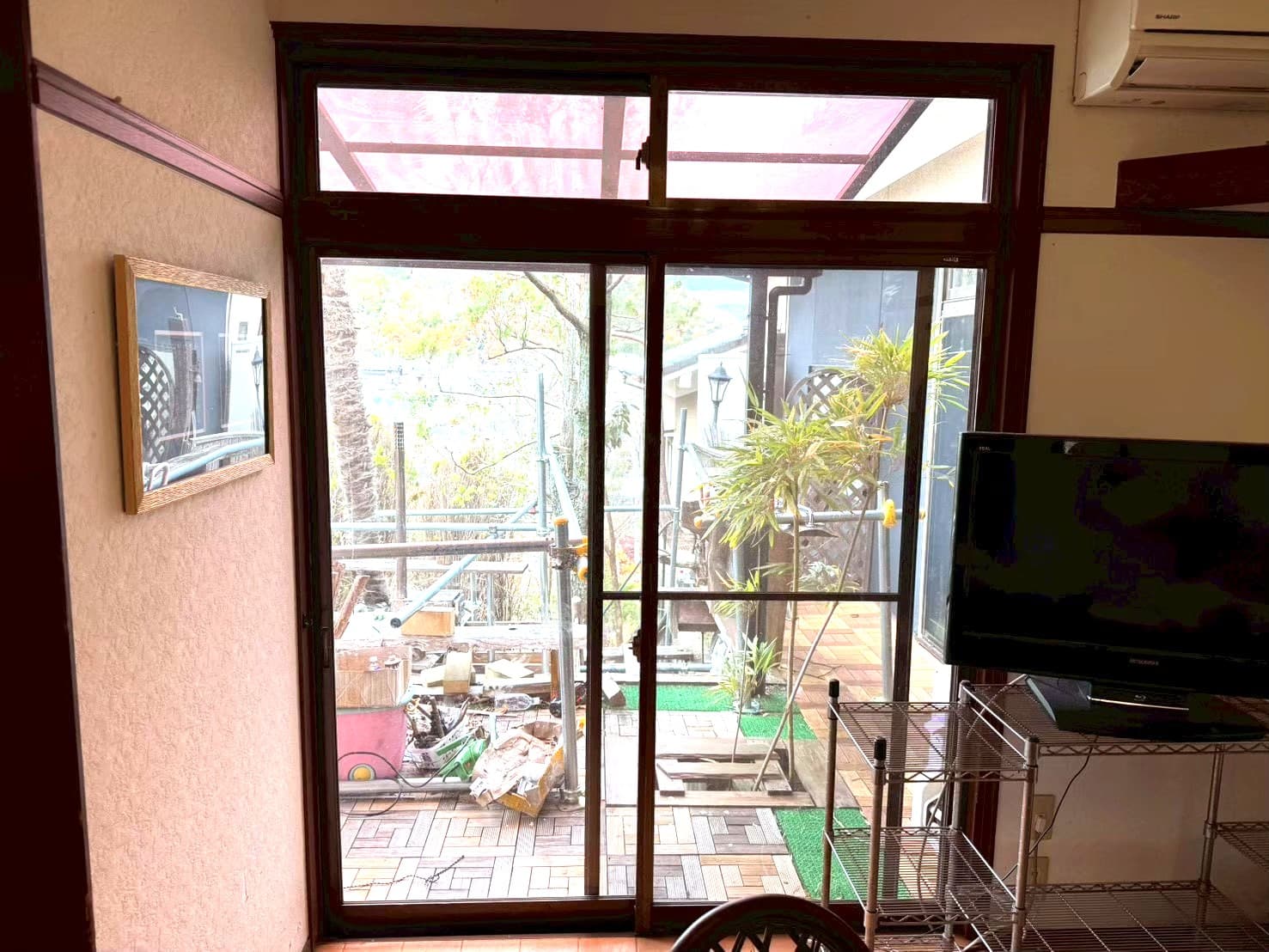 内窓工事前　掃出し